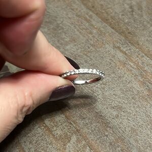 Moissanite Eternity Band size 8 3/4  2.3 cttw sterling silver